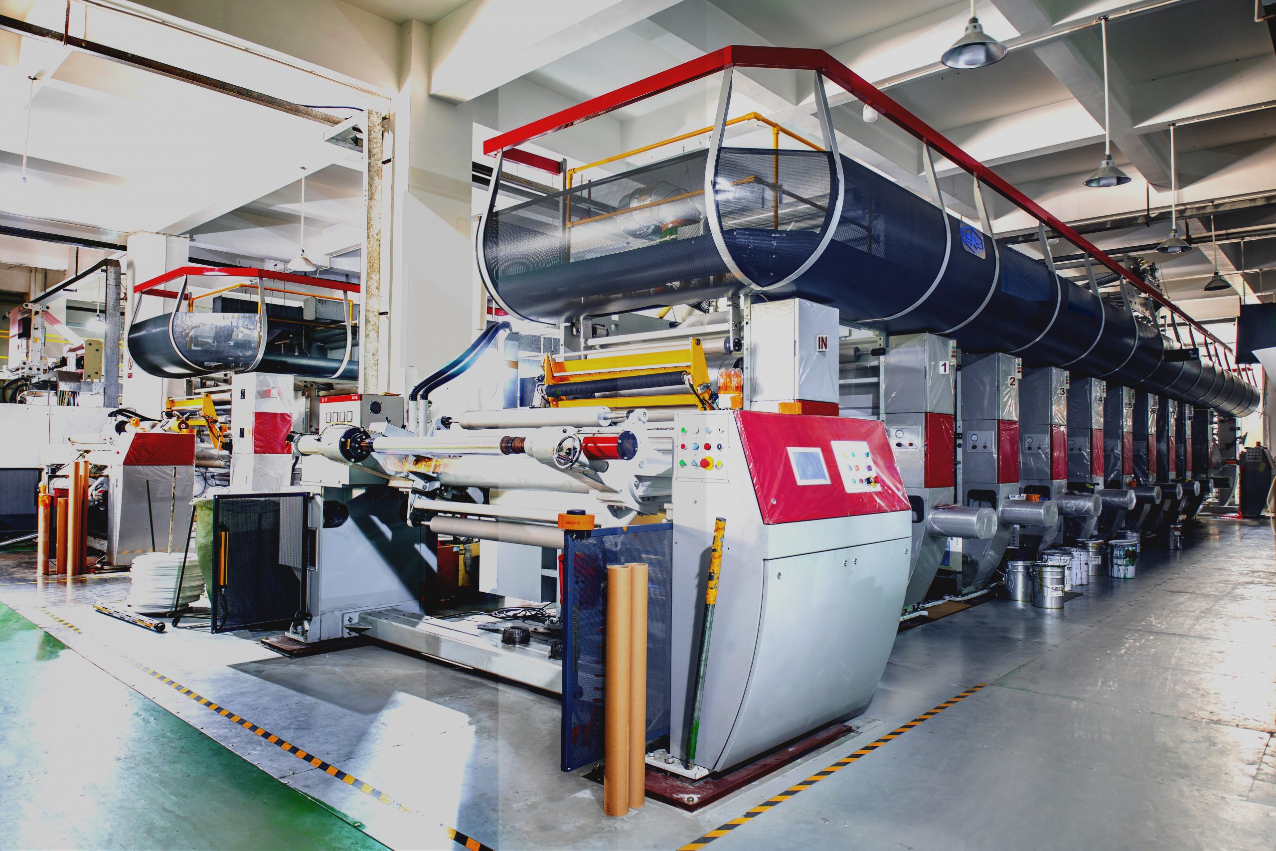 Production machinery inside Lion Packaging's flexible packaging factory in Thailand