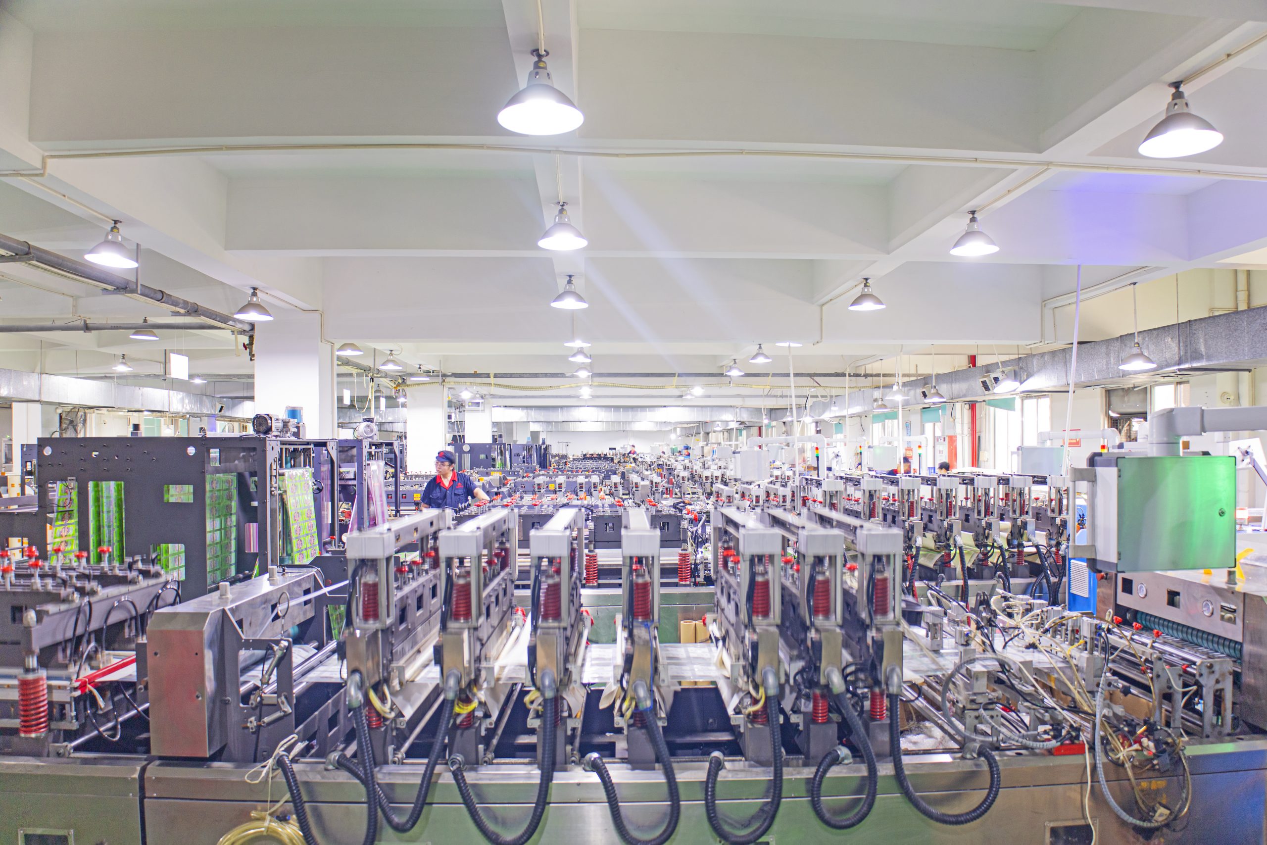 Production machinery inside Lion Packaging's flexible packaging factory in Thailand