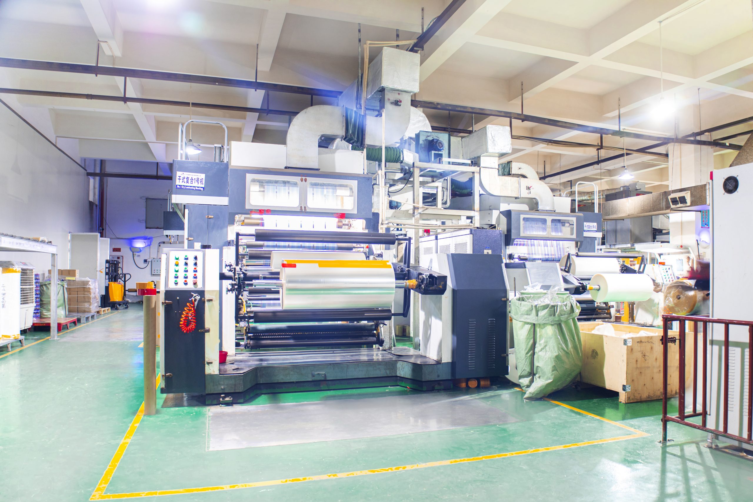 Lamination machine at Lion Packaging's flexible packaging factory